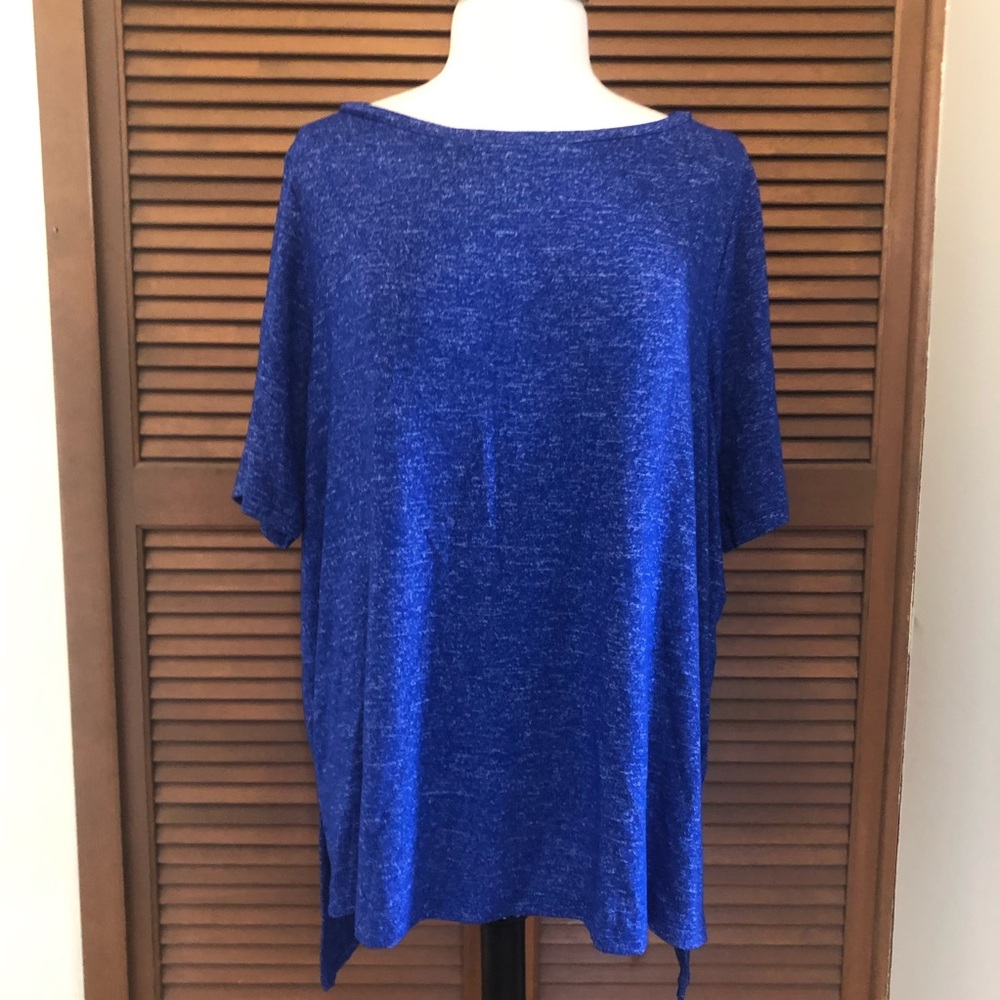 Lane Bryant blue short sleeve lightweight sweater 18/20 NWT plus size
